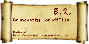 Brunovszky Kornélia névjegykártya